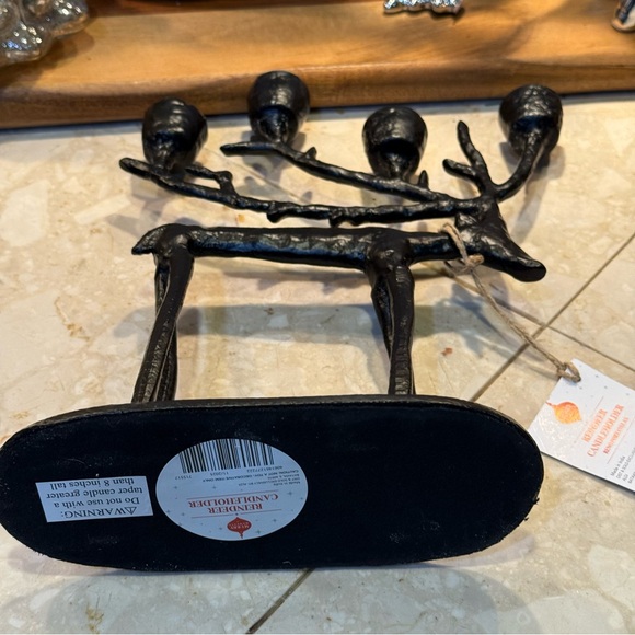 New Merry moments Stag Sculpted Reindeer Centerpiece Candleholder New 🦌 - Picture 7 of 10